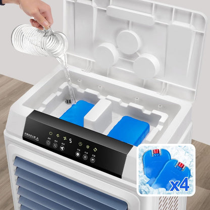  Climatiseur Portable à évaporation, Ventilateur à 3 Vitesses Avec Télécommande, Appareil De Refroidissement Oscillant à 120 Degrés Pour La Maison Et Le Bureau.