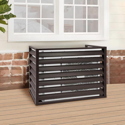  Couverture Etanche Climatiseur，Housse De Protection Extérieure En Alliage D'aluminium Pour Climatiseur, Poubelle, Équipement De Piscine(Brown,100 * 50 * 70cm)