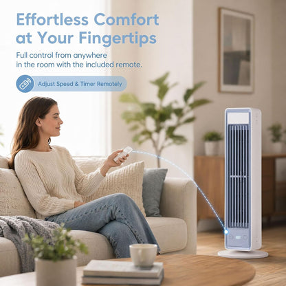  Climatiseur Portable, Refroidisseur D'air Mobile Silencieux à 3 Vitesses, Ventilateur Sans Pales économe En énergie, Mini-climatiseur Pour Chambre, Bureau Et Maison, Blanc