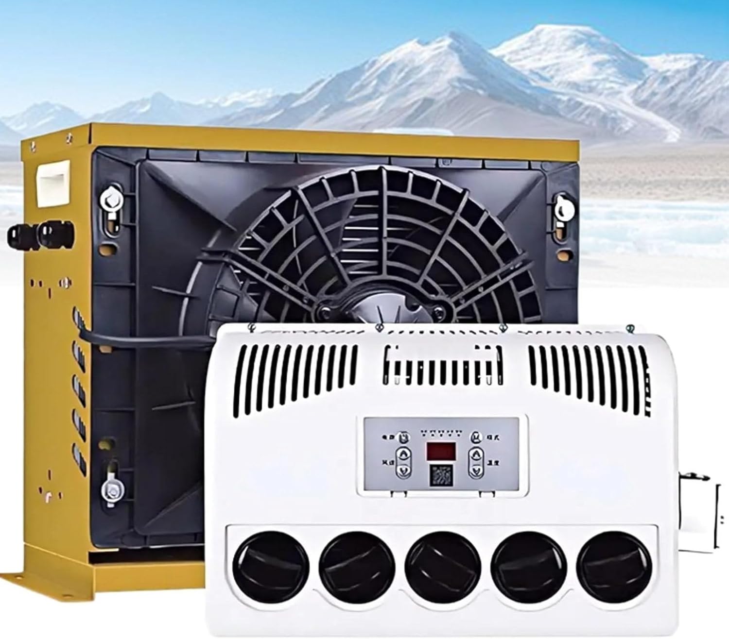 GENERIC Climatiseur De Véhicule Récréatif De Type Fendu 11000BTU Unité De Climatisation électrique Pour Camion, Cabine Et Camping-car, Refroidissement Rapide, Fonctionnement Silencieux