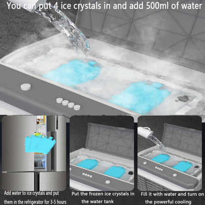 GENERIC Climatiseur Portable Avec Oscillation à 120°, Minuterie De 12 Heures, Arrêt Automatique Intelligent, Grand Réservoir D'eau, Pas Besoin De Tuyau Pour La Maison, Le Bureau, Le Camping