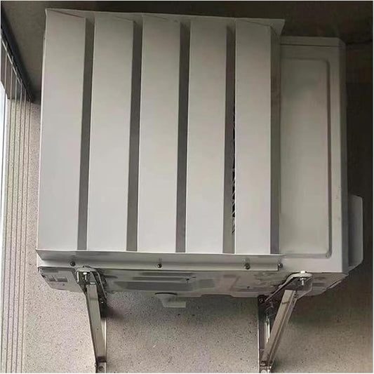 GENERIC Climatiseur Extérieur R 60 X 60 Cm Pare-vent Réglable Protection Anti-tourbillon Pour Unités Extérieures Empêche L'air De Souffler Directement