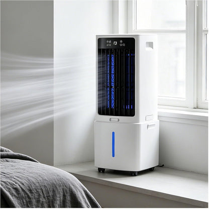 GENERIC Refroidisseur D'air Par évaporation Portable 3 En 1 Avec Réservoir D'eau De 12 L, Ventilateur à Oscillation Automatique De 120°, Unité AC Sans Fenêtre à Faible Consommation, For Chambre à Coucher