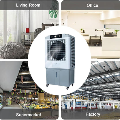 GENERIC Climatiseur Portable Avec Réservoir D'eau De 70 L | Aucune Fenêtre Nécessaire Pour Garage, Cour, Utilisation Commerciale | Unité De Refroidissement Puissante Pour N'importe Quel Espace | Facile à