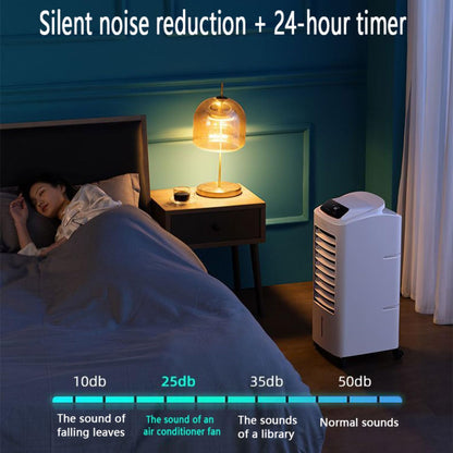 GENERIC Climatiseur Mobile Portable Rafraîchisseur D‘Air 6.5L Ventilateur Humidificateur 3 Vitesses 120° Oscillation Automatique Minuterie Télécommande-Refroidisseur D‘Air Par évaporation Mobile Et Puissant