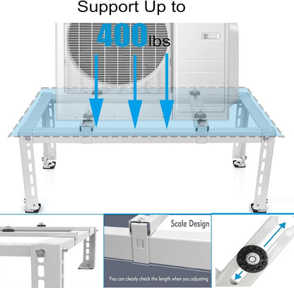  Support De Sol Robuste Pour Mini Climatiseur Sans Conduits – Support AC Capacité De Charge De 204 Kg Facile à Utiliser Idéal Pour Les Solutions De Refroidissement Et Les Besoins De CVC