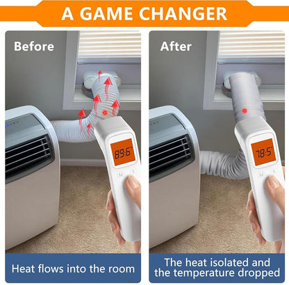  Housse Pour Tuyau De Climatiseur Portable,3 Sangles Réglables | Gaine Isolante Tuyau Mobile- Installation Simple Et Rapide,Compatible Avec Les D'évacuation D'un Diamètre De 5 Et 5,9 Pouces