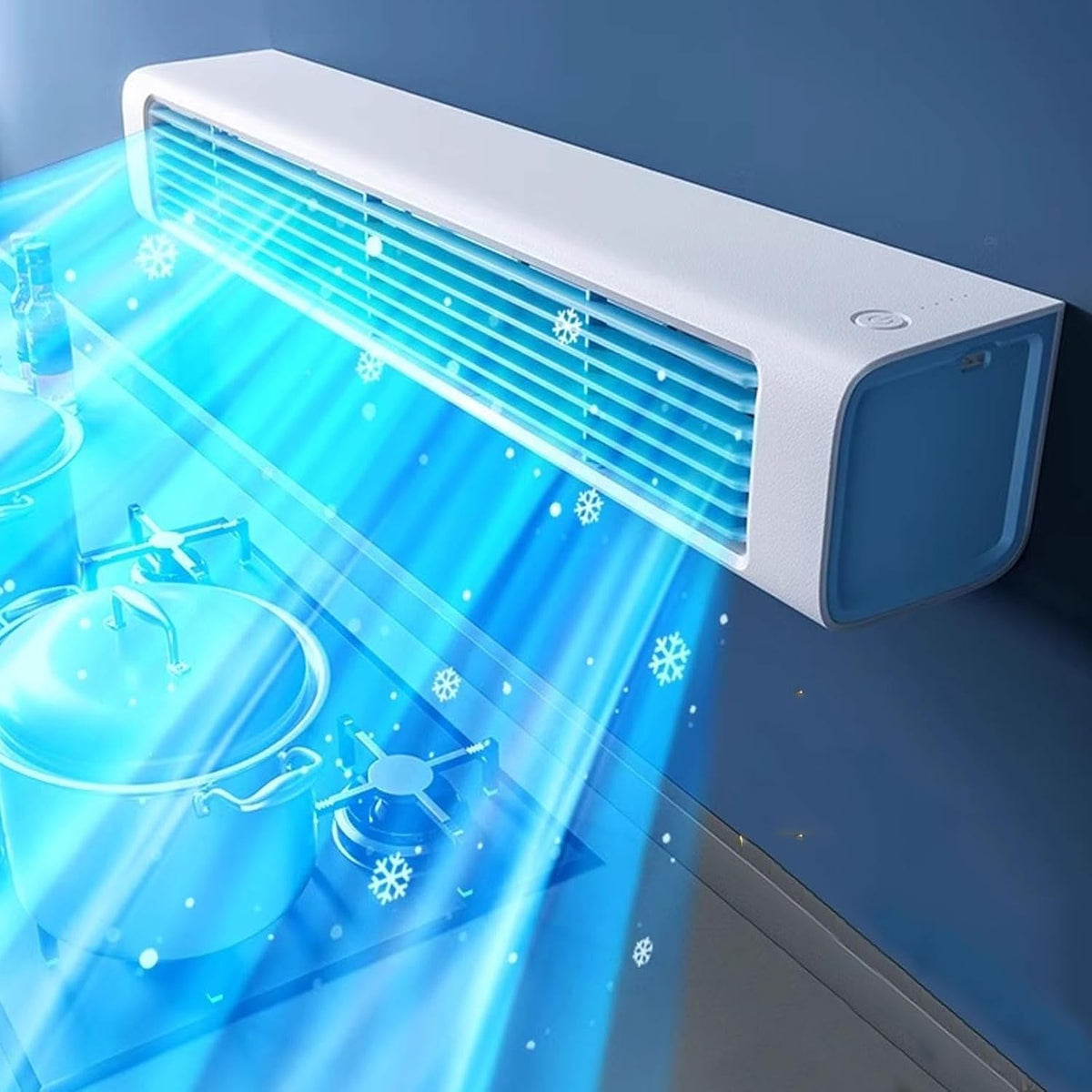  Ventilateur De Climatisation Mural Portable Sans Fenêtre Nécessaire, Mini Refroidissement à 3 Vitesses Avec Télécommande, Ventilateur De Bureau Sans Lame Silencieux Pour Bureau à Chambre à Coucher, Re