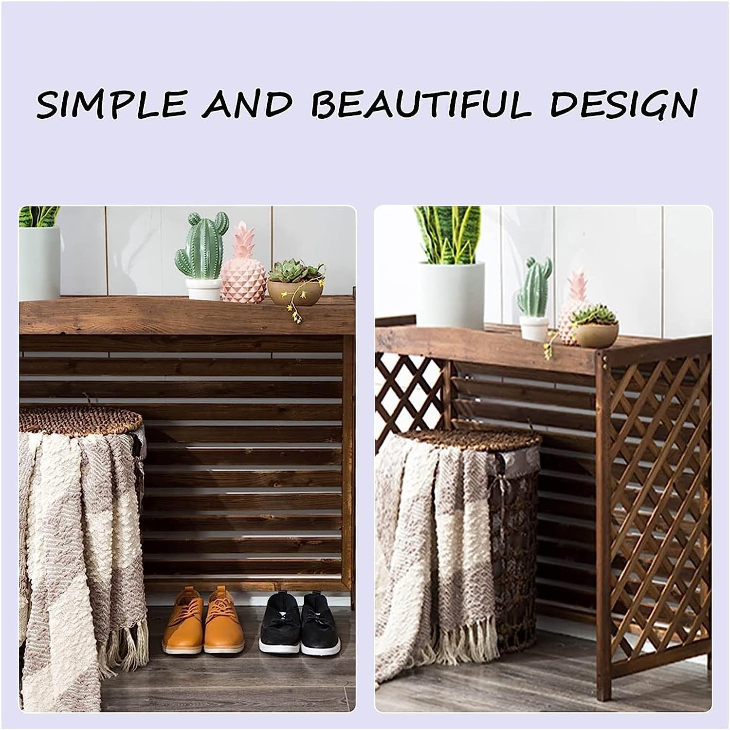  Housses De Protection Pour Climatiseurs Extérieurs, écran Décoratif De Protection Pour Climatiseurs, Abri Pour Poubelles, Barrière Pour équipements De Piscine, Pièce