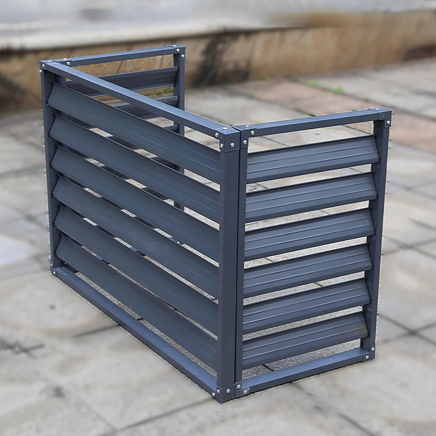GENERIC Housse De Protection Pour Climatiseur Extérieur Toutes Saisons | Housse De Protection Pour Unités Extérieures | Panneaux De Clôture Et Boîtier De Poubelle En Aluminium | Ajustement Universel Résistant