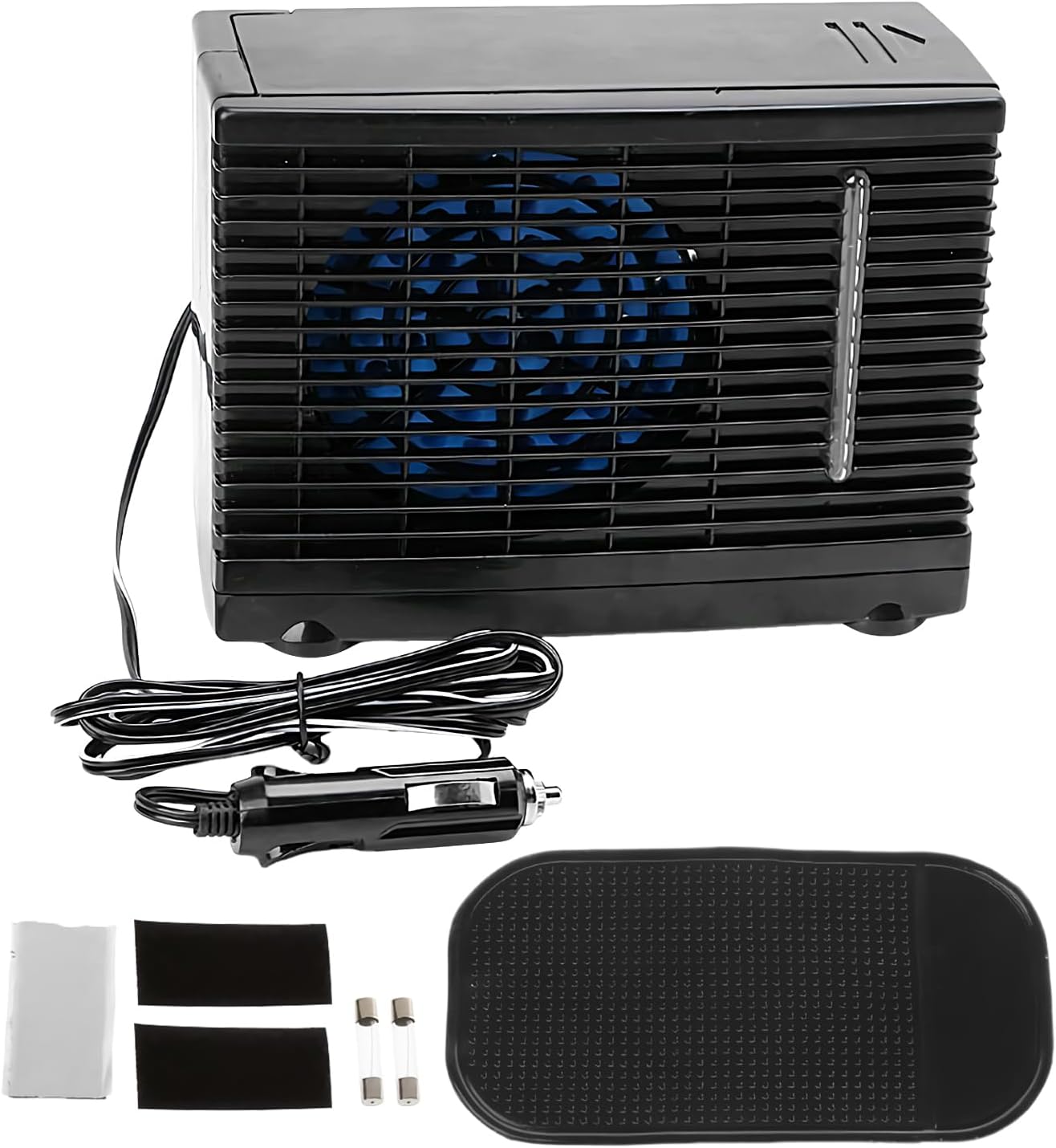  Ventilateur AC Portable Pour Véhicule - Ventilateur Climatiseur Pour Véhicule | Rafraîchisseur D'Air Évaporatif 12V Pour Camion Camping-Car Voyage Sous-Sol Chambre Garage