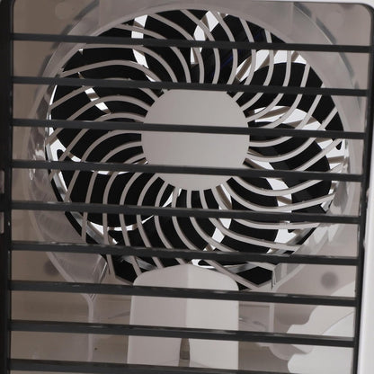  ZJchao Colloir à Air à évaporation Compacte 12W 900 Ml Ventilateur De Refroidissement Personnel Alimenté Par USB Avec Fonction à 3 Vitesses Double Fonction De Brumisation Et 7 Couleurs Lumière De