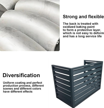 GENERIC Housse De Protection Pour Climatiseur D'extérieur – Protection En Aluminium Pour Pompe à Chaleur Résistante Aux Intempéries Pour Unités Extérieures, Cachette élégante Pour Unité De Climatisation