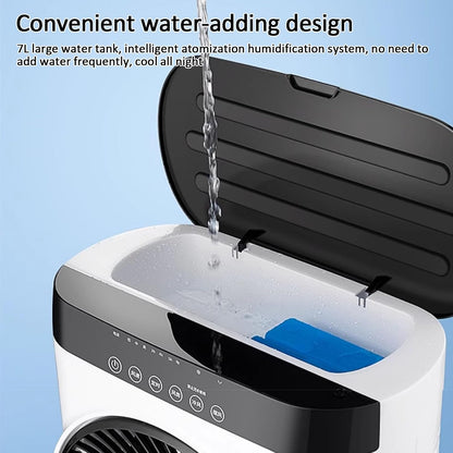  Climatiseur évaporatif Swamp Cooler, Ventilateur Vertical Extérieur Double Couche, 3 Vitesses De Ventilation, Filtre Anti-poussière, Pour Pièce