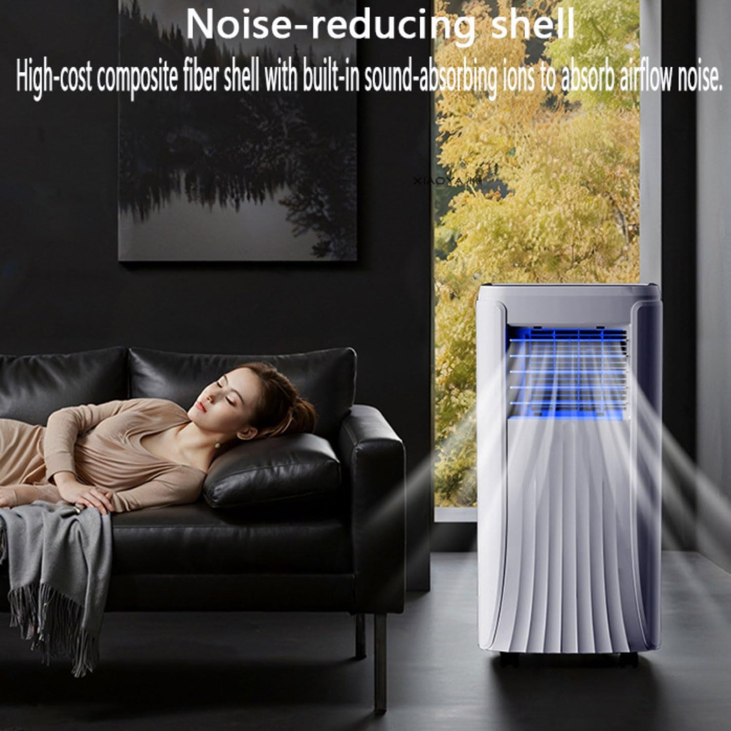  Climatiseur Portable Pour Chambre à Coucher, Garage - Ventilateur De Refroidissement Sans Fenêtre - Avec Télécommande - Réservoir De 1 L - Minuterie 24 H - Humidificateur D'air Par évaporation - Pour