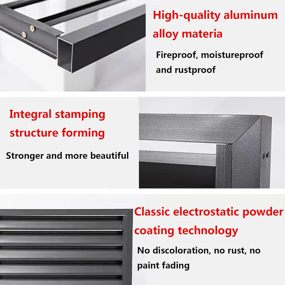 GENERIC Housse Robuste En Aluminium Pour Climatiseur Et Clôture D'intimité Pour Unités Extérieures – Design à Persiennes (3 Côtés) – Parfait Pour Balcon Et Jardin (taille : 100 X 70 X 50 Cm)
