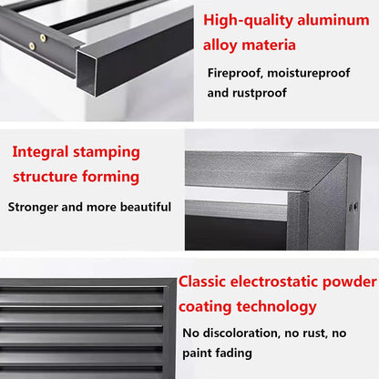 GENERIC Housse Robuste En Aluminium Pour Climatiseur Et Clôture D'intimité Pour Unités Extérieures – Design à Persiennes (3 Côtés) – Parfait Pour Balcon Et Jardin (taille : 100 X 70 X 50 Cm)