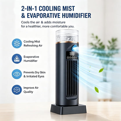 Ventilateur De Climatisation Portable Pour Chambre à Coucher, Vitesses Réglables, Climatisation De L'espace Personnel D'été Avec Minuterie Et Télécommande, Pour La Maison, Le Bureau, Le Camping, Le