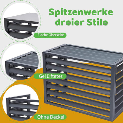  Housse De Protection Pour Climatiseur Extérieur Avec Bordure En Aluminium Pour Pompe à Chaleur L100/W50/H70 (1,5P) Blanc Résistant Aux Intempéries Et Idéal Pour Une Utilisation En Extérieur