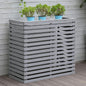  Housse En Bois Pour Climatiseur – Protection Extérieure Pour Climatiseurs Et Pompes à Chaleur – Clôture élégante Pour Dissimuler Le Climatiseur, Idéale Pour Une Utilisation En Extérieur