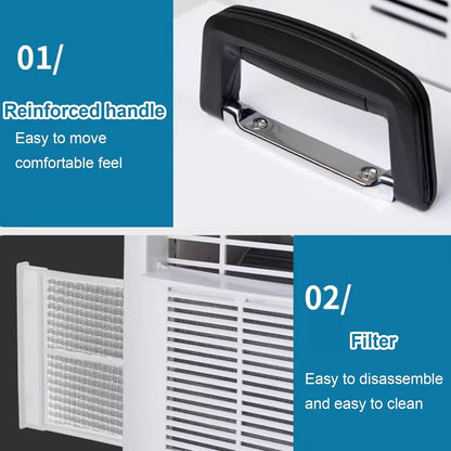  13000 BTU Split AC Unit, Refroidisseur De Chambre Portable Avec Télécommande Et Minuterie, économiseur D'énergie De Contrôle Tactile Pour Le Camping De Voiture De Chambre à Coucher, Pas Besoin D'assem