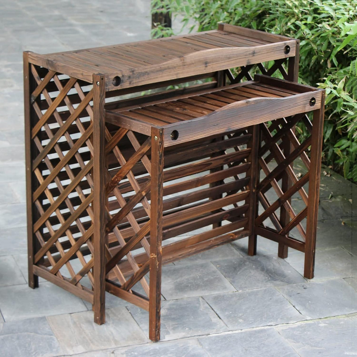GENERIC Housse De Clôture Extérieure – Housse De Protection En Bois Massif Pour Climatiseur – Séparateur D'espace Pour Poubelle, Unité De Climatisation Cachée, Support De Pot De Fleurs, Grilles De Protection