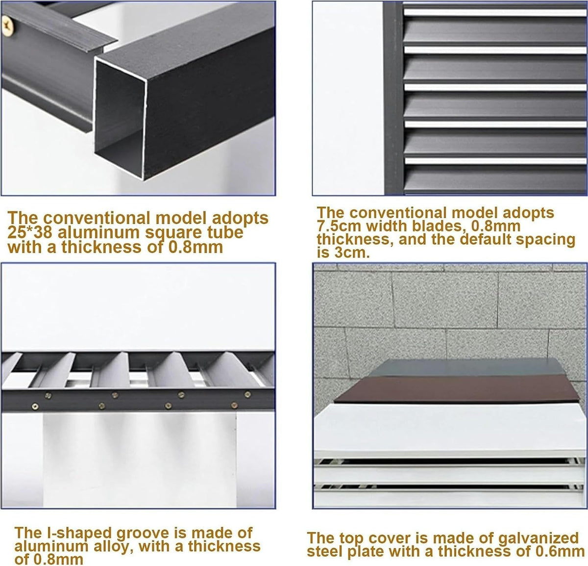  Housse De Protection Pour Climatiseur Et Pompe à Chaleur, Protection Extérieure En Aluminium Pour Climatiseur, Résistante Aux Intempéries, Protection Toutes Saisons Pour Systèmes Mini Split