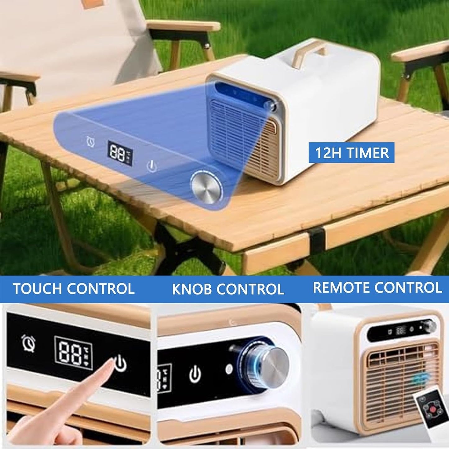 Climatiseur Portable 5000 BTU, Unité De Refroidissement Silencieuse De Type Split Avec Wi-Fi Et Télécommande, Pas Besoin Pour Une Personne Dédiée De Venir Et D'installer, Peut Librement Changer De Pos