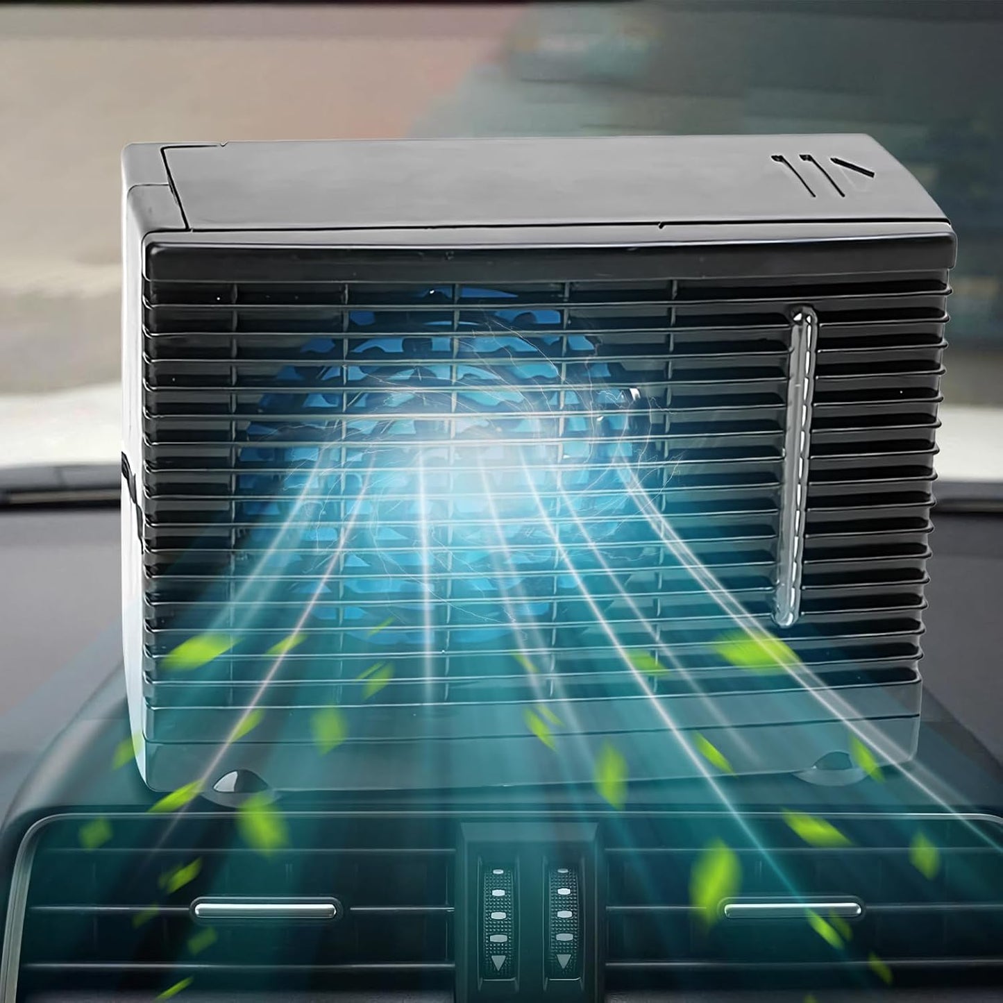 Ventilateur De Climatisation Portable Pour Voiture | Humidificateur Climatiseur Ventilateur Automobile,Rafraîchisseur D'Air Évaporatif 12V Pour Camion Camping-Car Voyage Sous-Sol Chambre Garage