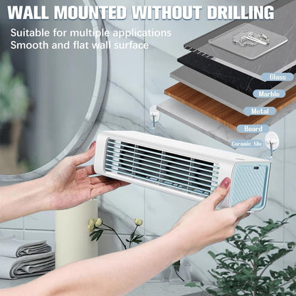 GENERIC Qinux Breezamax, Petit Refroidisseur De Climatiseur, Ventilateur De Refroidissement D'air Portable Rechargeable Avec Télécommande, 3 Vitesses Et Oscillation à 60 °, Pour Bureau De Chambre à Cou White