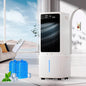 GENERIC Humidificateur Et Refroidisseur Sans Fenêtre, Système Évaporatif 12L Avec Débit 800 M³/h, 3 Vitesses, Oscillation 90°, Minuterie 12H Pour Salon Et Espace De Travail