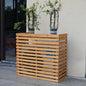 GENERIC Housse De Protection Pour Climatiseur D'extérieur En Bois Massif Avec Persiennes - Protection Résistante Aux Intempéries - Support De Fleurs Polyvalent - Dimensions (H X L X P) : 85 X 35 X 80 Cm
