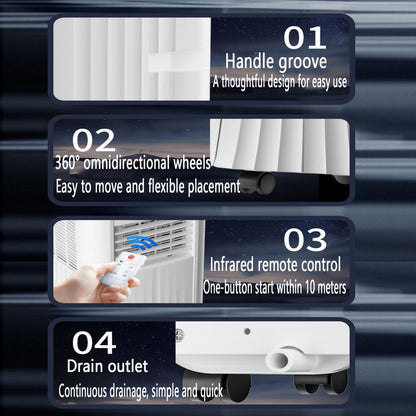  Climatiseur Portable Pour Chambre à Coucher, Garage - Ventilateur De Refroidissement Sans Fenêtre - Avec Télécommande - Réservoir De 1 L - Minuterie 24 H - Humidificateur D'air Par évaporation - Pour