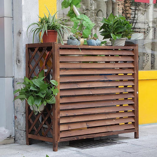 GENERIC Panneaux De Clôture D'intimité Extérieure - Cache-climatiseur En Bois Pour Unités Extérieures, écran Décoratif Pour Dissimuler Le Climatiseur Et Améliorer L'intimité Extérieure (Taille : 110