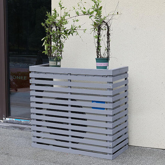 GENERIC Housse De Climatiseur D'extérieur En Bois – Capot à Persiennes En Bois Massif Avec Support De Fleurs élégant Pour Climatiseur Résistant Aux Intempéries Et Design