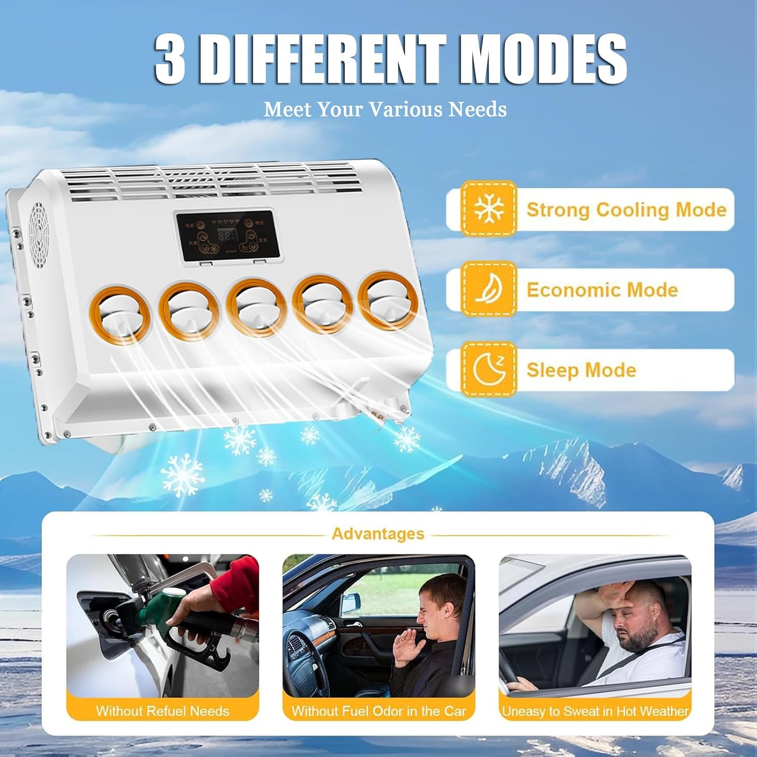 GENERIC Climatiseur Split Universel, Unité De Refroidissement Électrique Pour Stationnement Pour Camions, VR, Camionnettes, Système De Refroidissement Automobile Nouvelle Énergie 12V/24V