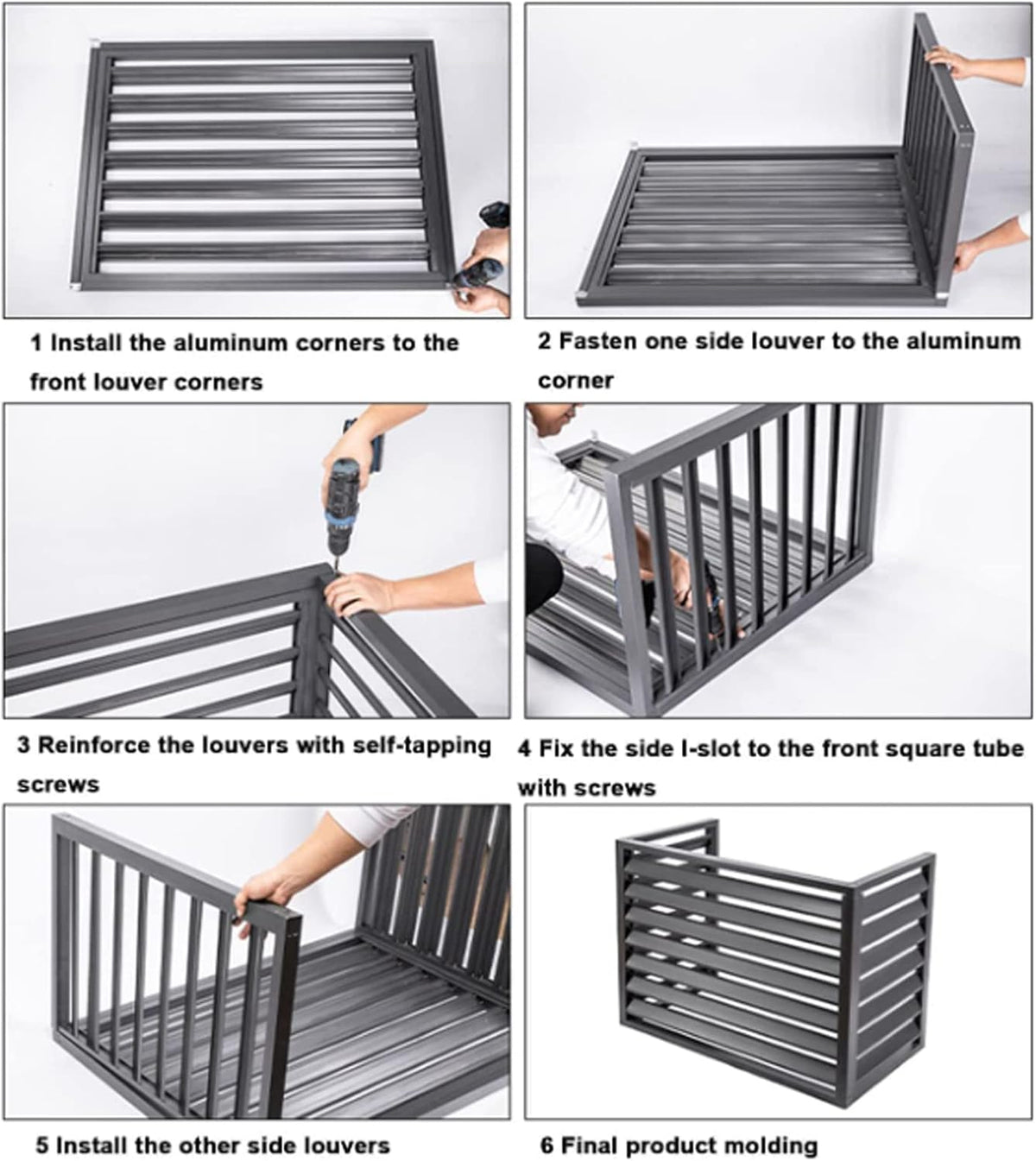 GENERIC Housse De Protection Imperméable Pour Climatiseur D'extérieur Pour Fenêtre AC, Housse De Protection Résistante à La Poussière Avec écran De Clôture En Aluminium Résistant Aux Intempéries Et Protection
