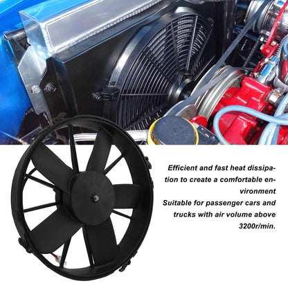  Yctze Ventilateur De Refroidissement De Climatiseur De Voiture Haute Performance 24 V – Design Fin à 5 Pales à Faible Bruit Améliore Puissamment Le Refroidissement Des Véhicules, Camions Et Bus Avec