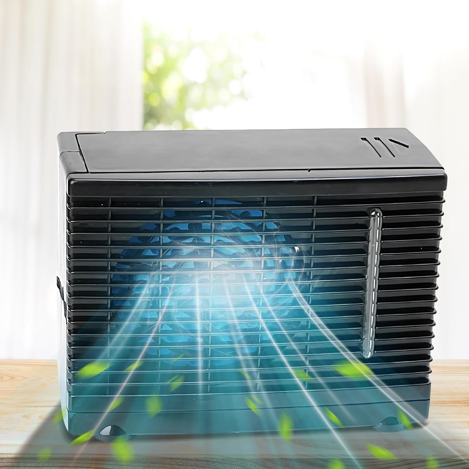  Ventilateur AC Portable Pour Véhicule - Ventilateur Climatiseur Pour Véhicule | Rafraîchisseur D'Air Évaporatif 12V Pour Camion Camping-Car Voyage Sous-Sol Chambre Garage