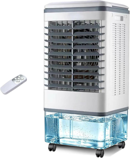  Climatiseur Mobile Sans Évacuation 30LClimatiseur Mobile Silencieux Avec 3 Vitesses 3 Modes 35dB Réservoir D'eau Amovible Télécommande Ventilateur Refroidisseur D'air Climatisation Pour Chambre