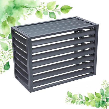  Cache Climatisation Cache Clim Caisson Anti Bruit Pompe à Chaleur Protection Moteur Climatisation Cache Climatiseur Exterieur Aluminium L100*W50*H70(1.5P)