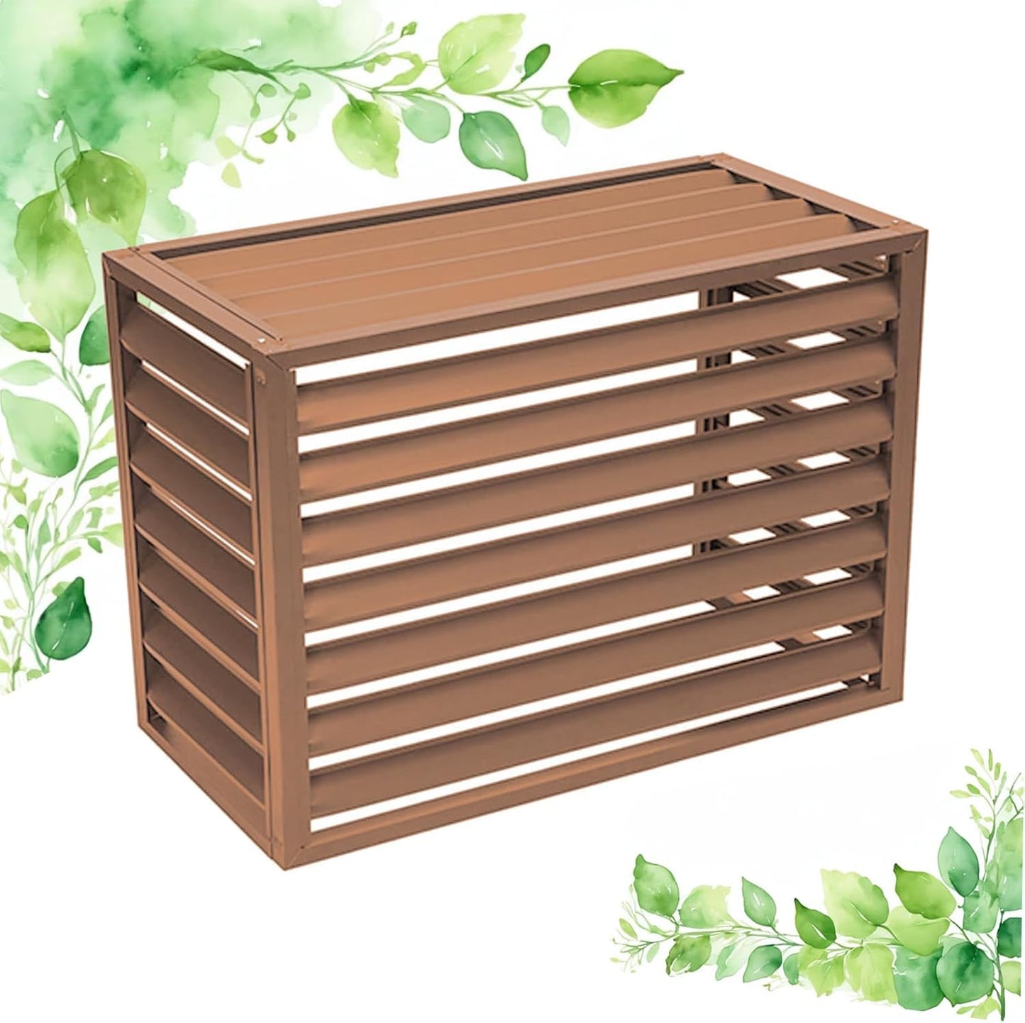  Cache Climatisation Cache Clim Caisson Anti Bruit Pompe à Chaleur Protection Moteur Climatisation Cache Climatiseur Exterieur Aluminium L100*W50*H70(1.5P)