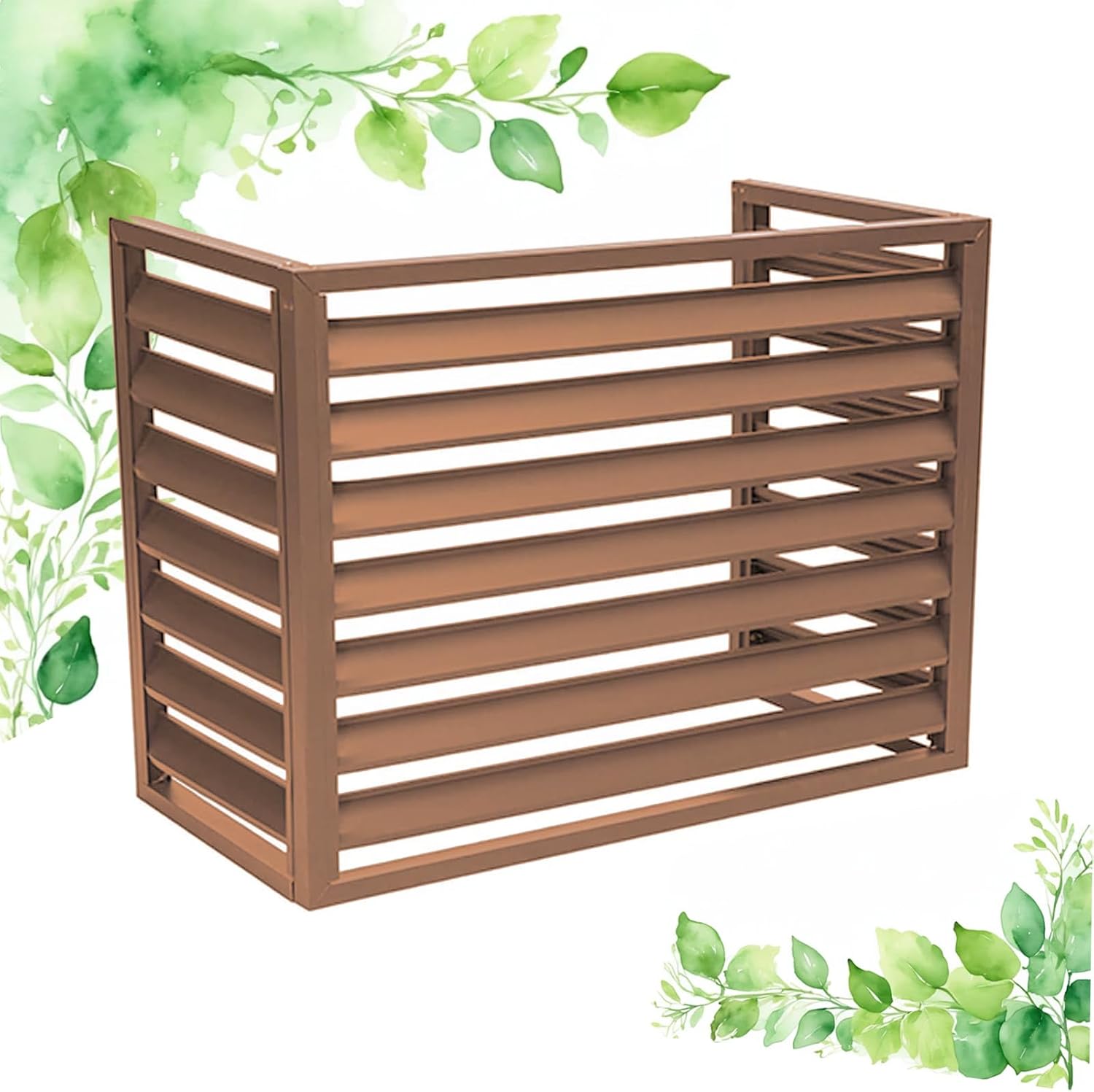  Cache Climatisation Cache Clim Caisson Anti Bruit Pompe à Chaleur Protection Moteur Climatisation Cache Climatiseur Exterieur Aluminium L100*W50*H70(1.5P)
