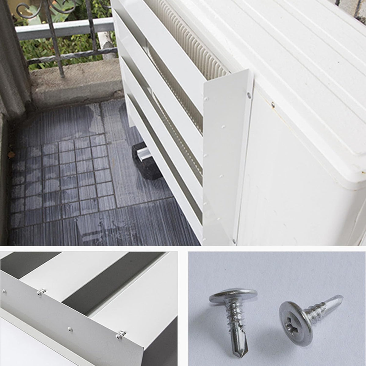  Grille De Protection Pour Grille D'aération Pour Climatiseur, Unité Extérieure – Persiennes Anti-soufflage Direct, Housse De Guidage Du Vent