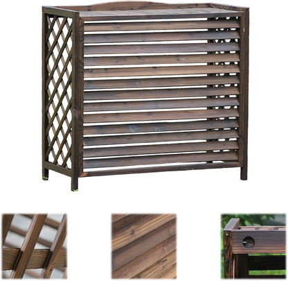 GENERIC Housse De Climatiseur Extérieur - Clôture Décorative Pour Unité De Climatisation - Écran En Bois Massif Pour Fenêtre - Protection élégante De Conception De Grille (taille : 11)