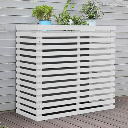 GENERIC Housse De Protection Extérieure En Bois Pour Climatiseur Et Pompe à Chaleur, Design élégant Pour Dissimuler Les Unités Et Résistant Aux Intempéries, Parfaite Pour Les Jardins Et Les Terrasses.