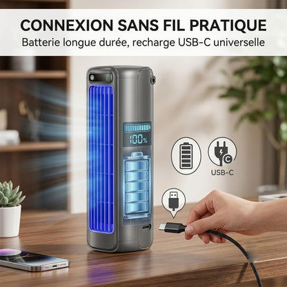  2026 Portable Air Conditioner,Desktop Cooling Fan Quiet With 3 Speeds Quiet Wall Fan, Usb Charging (2PCS-A)