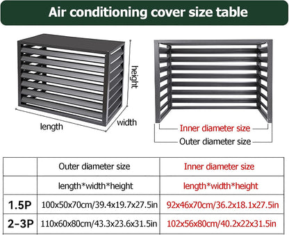 GENERIC Housse De Protection Pour Climatiseur Extérieur - Anti-vol - Protection Contre Les Intempéries - Protection Pour Unités De Climatisation