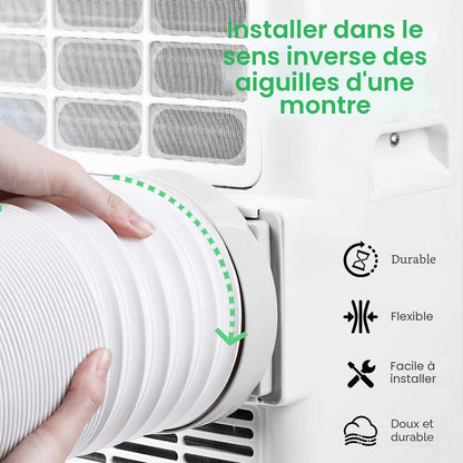  Tuyau De Climatisation Portable 2m Ø150mm Tuyau Climatiseur Mobile Pour Salle De Bain Cuisine Climatisation Sèche-linge Déshumidificateurs