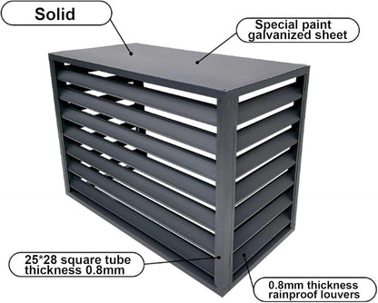  Mini Housse En Aluminium Pour Climatisation | Protection Pour Climatiseur Extérieur Et Pompe à Chaleur | Housse Résistante Aux Intempéries Pour Unités Extérieures | Ajustement Universel Pour Toutes